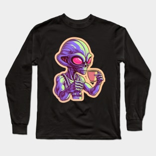 Alien coffee Long Sleeve T-Shirt